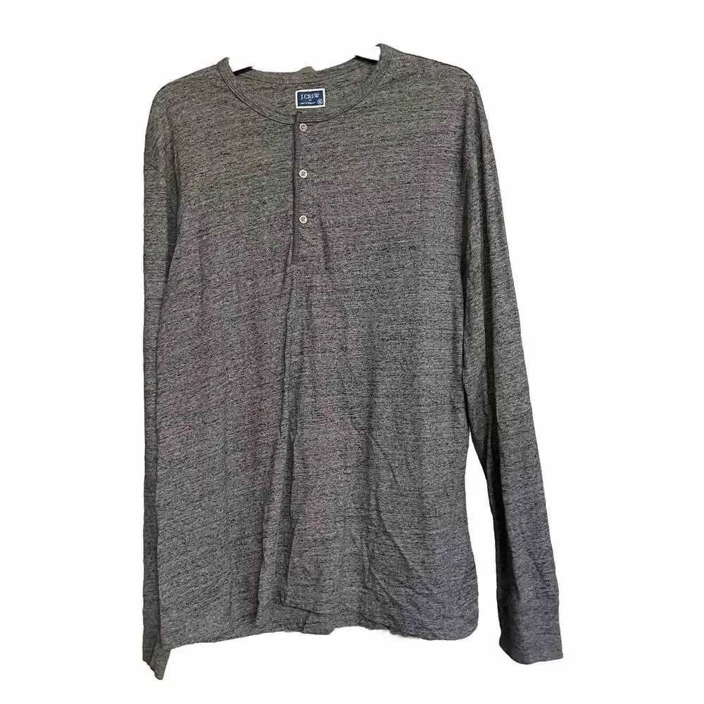 J Crew Shirt Henley Long Sleeve‎ Buttons Casual 100% Cotton Loungewear Mens XL